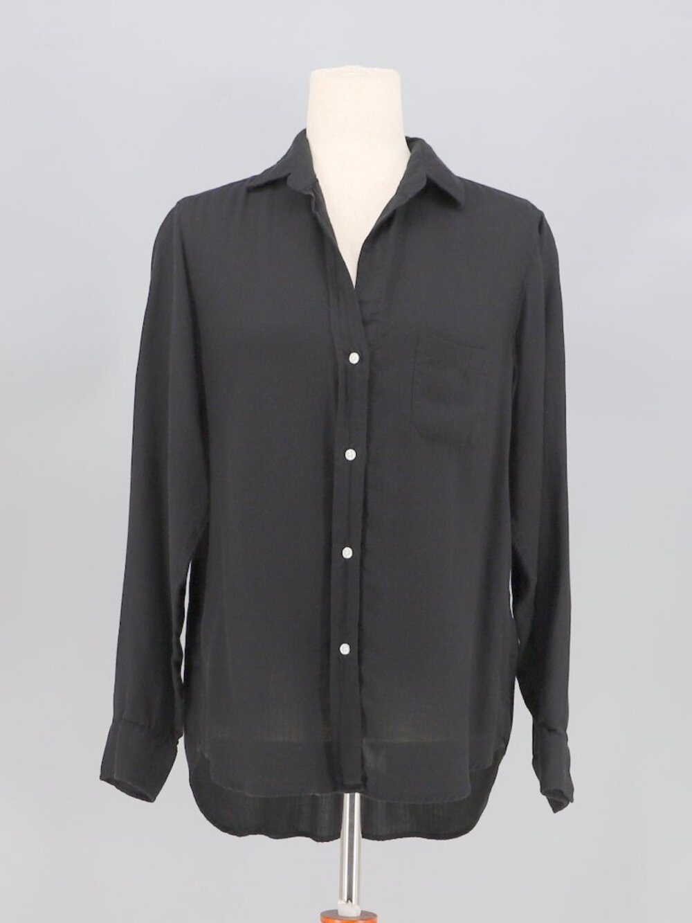 GRAYSON The Hero Lyocell Button Down Shirt in Black Size 2/S